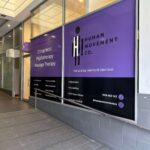 Exterior signage of Human Movement Co. Gladesville - Chiropractic, Physio and Massage