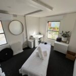 Remedial massage room set up for patient care at Human Movement Co. in Leichhardt.